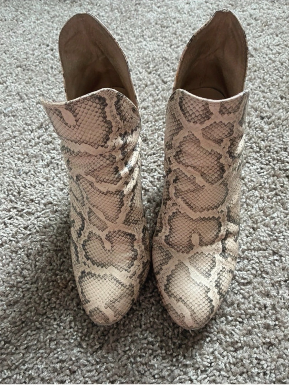 Steve Madden Snakeskin Boots Size 7.5 - Picture 5 of 9
